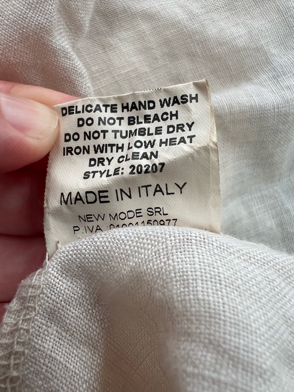 Bellambra Italian Linen Smocked Puff Sleeve Boho Dress Natural Beige size Small - Picture 8 of 9